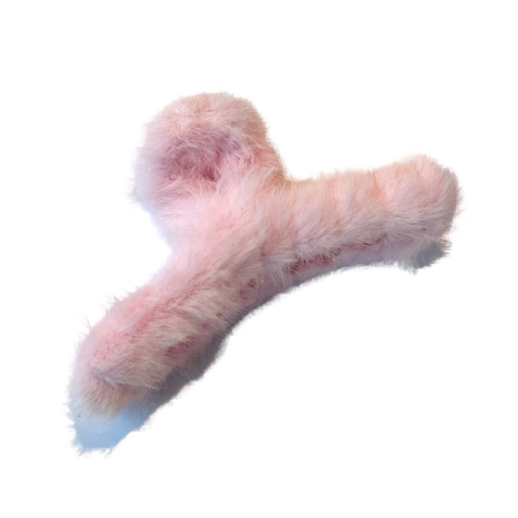 Pink Fluffy Hair Claw