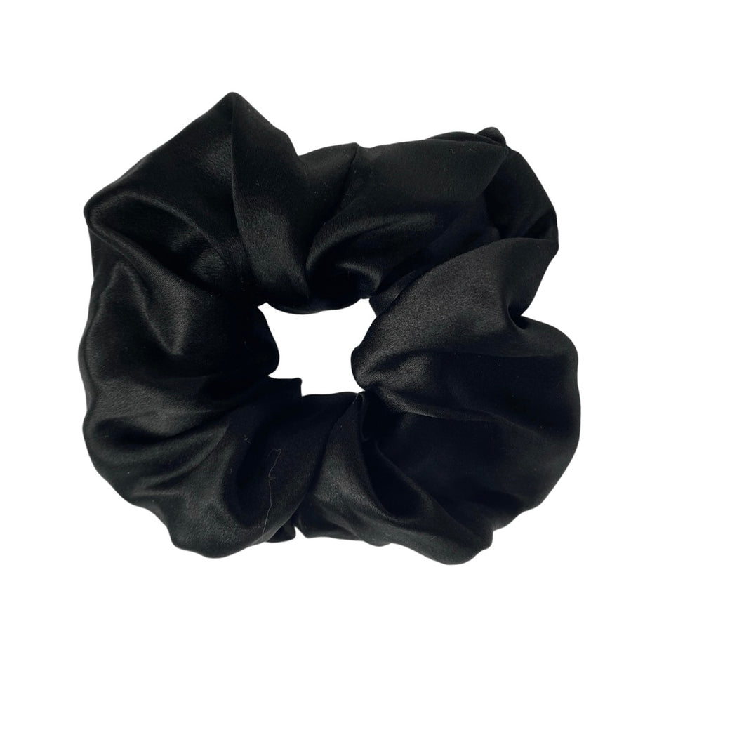 Silk Scrunchie - Large Black